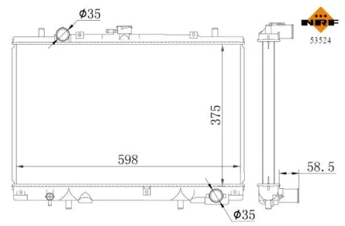 NRF Radiator, engine cooling (53524)