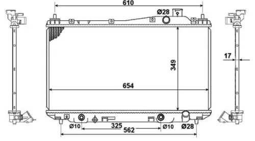 NRF Radiator, engine cooling (53570)