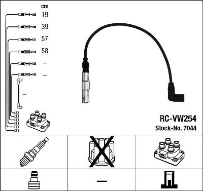 NGK Ignition Cable Kit (7044)