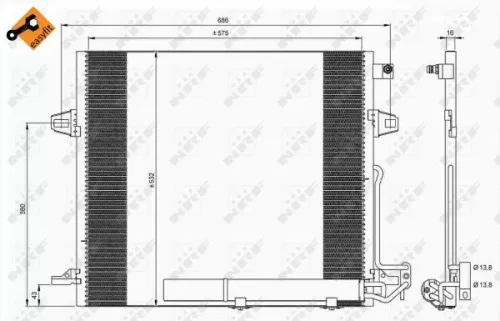 NRF Condenser, air conditioning (35618)