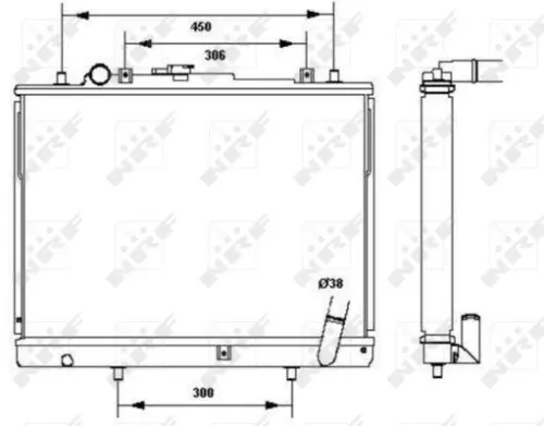 NRF Radiator, engine cooling (52233)
