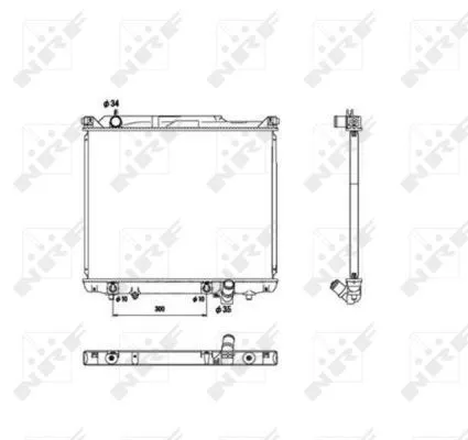 NRF Radiator, engine cooling (53576)
