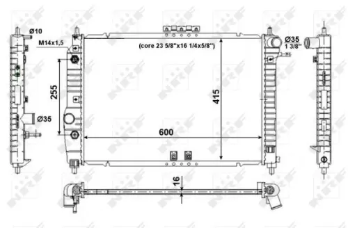 NRF Radiator, engine cooling (53639)