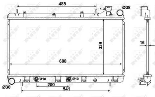 NRF Radiator, engine cooling (58372)
