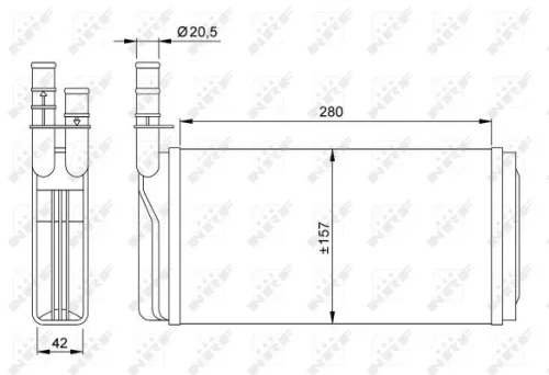 NRF Heat Exchanger, interior heating (58931)