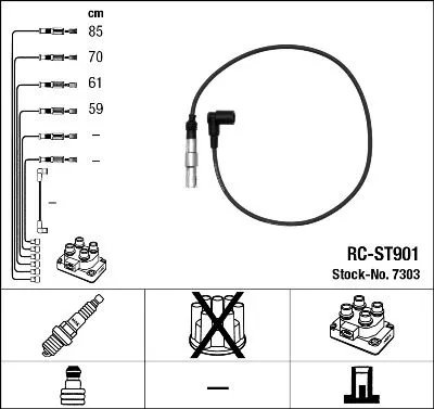 NGK Ignition Cable Kit (7303)