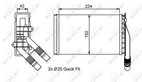 NRF Heat Exchanger, interior heating (53554)