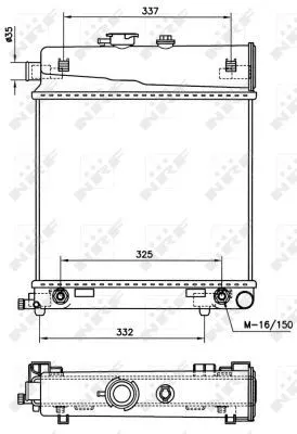 NRF Radiator, engine cooling (58232)