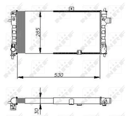 NRF Radiator, engine cooling (58675)