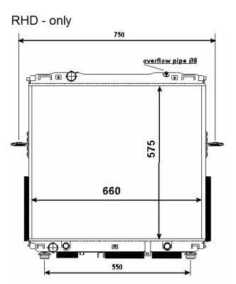 NRF Radiator, engine cooling (53368)