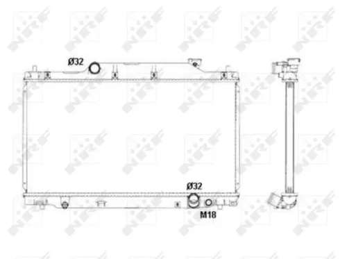NRF Radiator, engine cooling (53439)