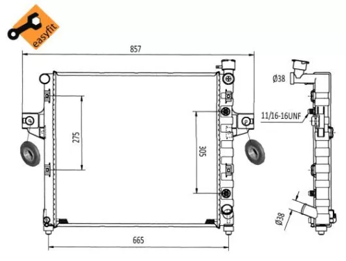 NRF Radiator, engine cooling (58113)