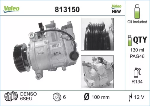 VALEO Compressor, air conditioning (813150)