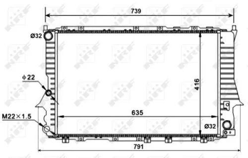 NRF Radiator, engine cooling (51318)