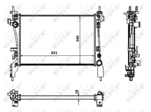 NRF Radiator, engine cooling (53934)