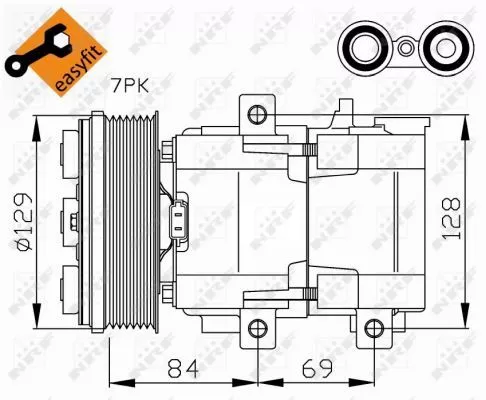 NRF Compressor, air conditioning (32447)