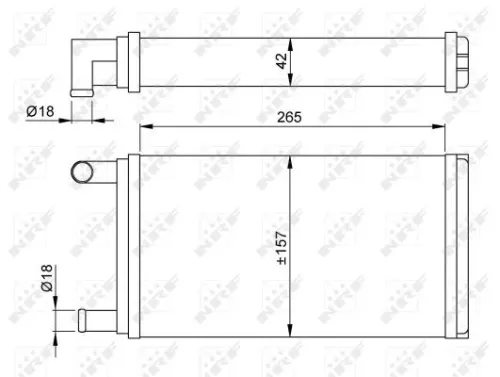 NRF Heat Exchanger, interior heating (53555)