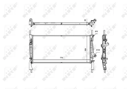 NRF Radiator, engine cooling (53746)