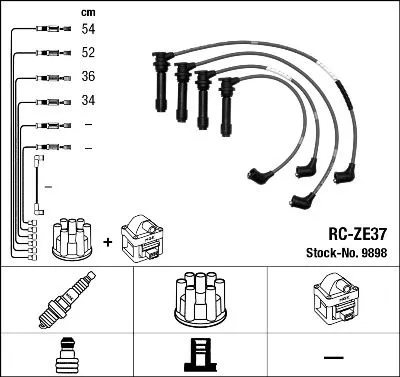 NGK Ignition Cable Kit (9898)