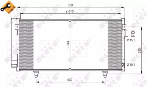NRF Condenser, air conditioning (35855)