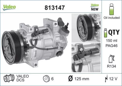 VALEO Compressor, air conditioning (813147)