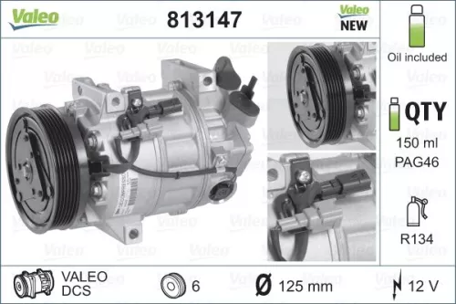 VALEO Compressor, air conditioning (813147)