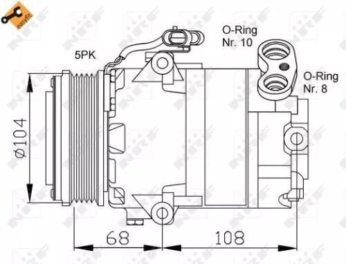 NRF Compressor, air conditioning (32080)
