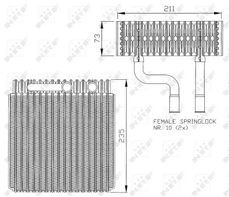 NRF Evaporator, air conditioning (36073)