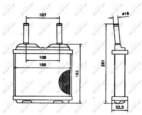 NRF Heat Exchanger, interior heating (52113)
