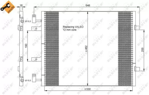 NRF Condenser, air conditioning (35845)