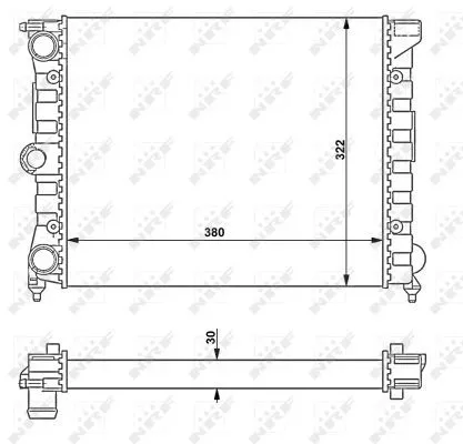 NRF Radiator, engine cooling (58696)