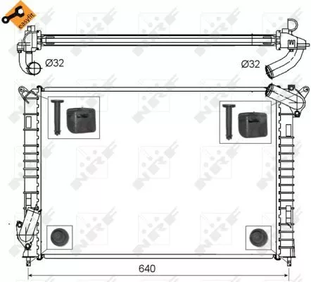 NRF Radiator, engine cooling (53808)