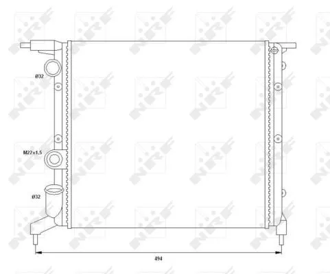NRF Radiator, engine cooling (58785)