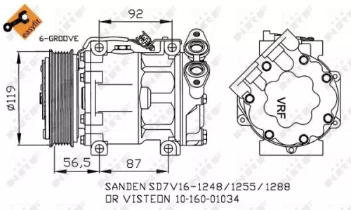 NRF Compressor, air conditioning (32271)