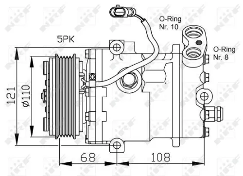 NRF Compressor, air conditioning (32197)