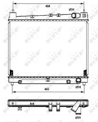 NRF Radiator, engine cooling (53211)