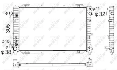 NRF Radiator, engine cooling (53377)