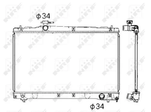 NRF Radiator, engine cooling (53401)