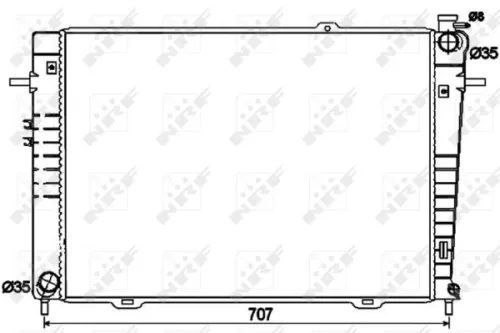 NRF Radiator, engine cooling (53497)