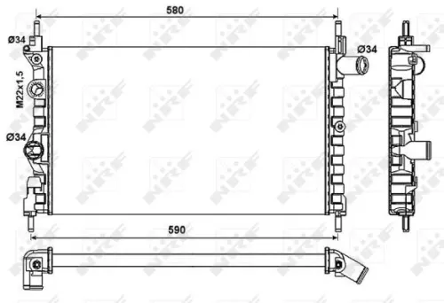 NRF Radiator, engine cooling (54682)