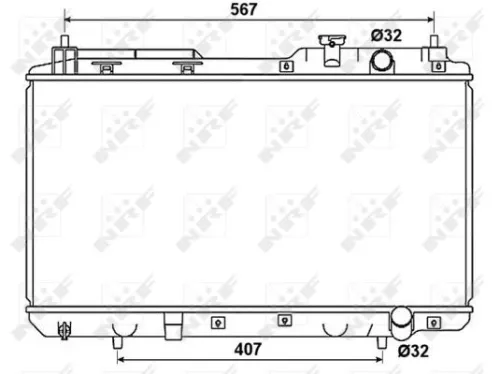 NRF Radiator, engine cooling (53506)