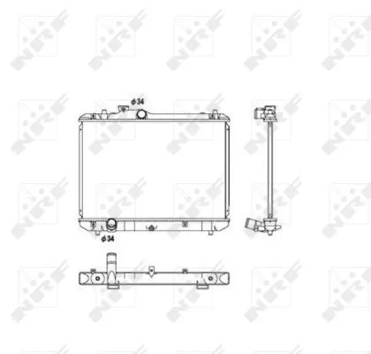 NRF Radiator, engine cooling (53582)