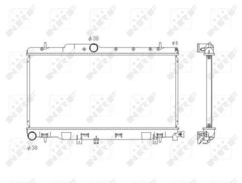 NRF Radiator, engine cooling (53823)