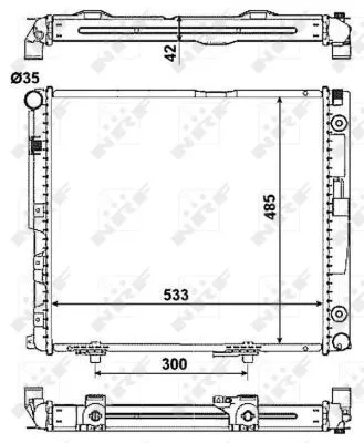 NRF Radiator, engine cooling (516573)