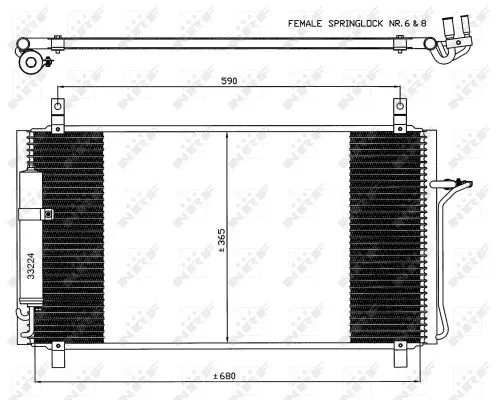 NRF Condenser, air conditioning (35624)