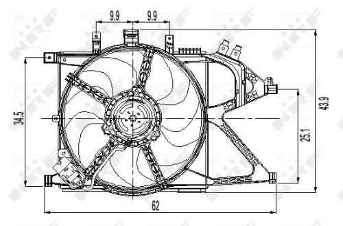 NRF Fan, engine cooling (47011)