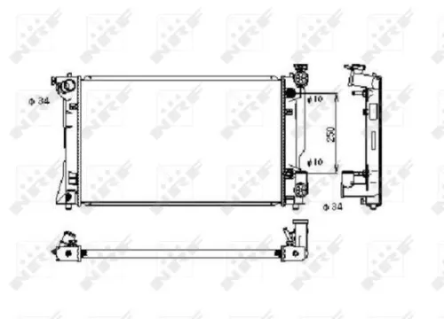 NRF Radiator, engine cooling (53395)