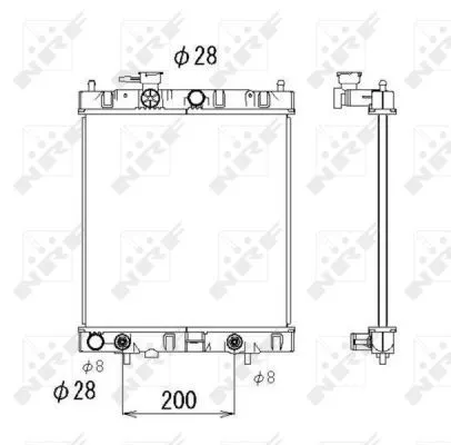NRF Radiator, engine cooling (53510)