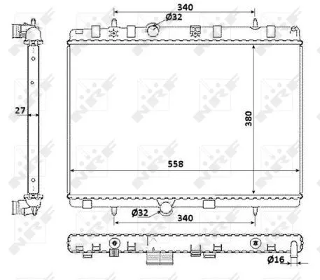 NRF Radiator, engine cooling (58226)
