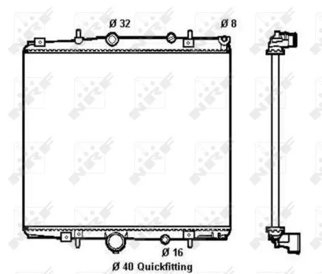 NRF Radiator, engine cooling (58313)